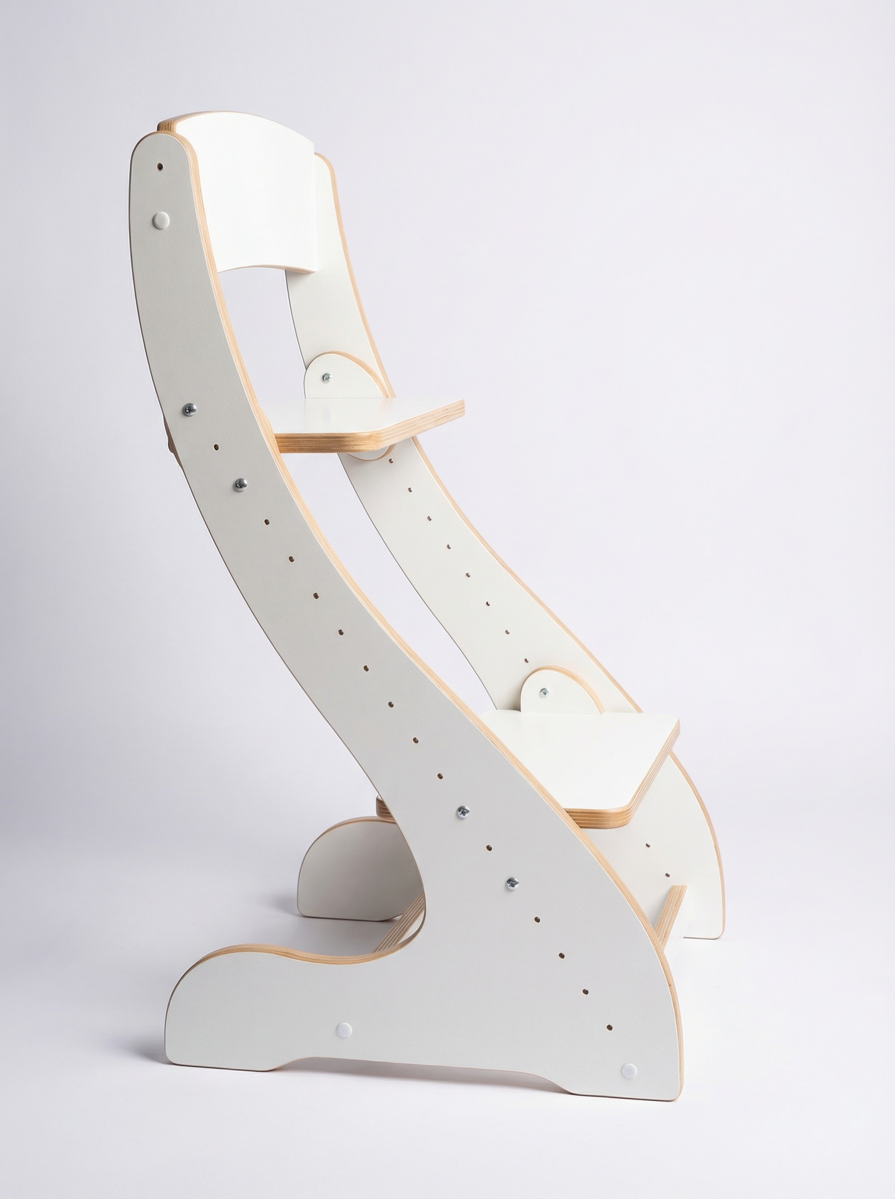 Scaun reglabil Rotondo cu finisaj de culoarea lemnului